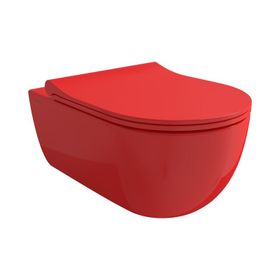 Bocchi 1416 019 0128 V Tondo Parlak Kırmızı Rimless Asma Klozet