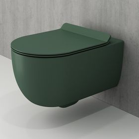 Bocchi 1416-027-0128 Mat Yeşil V-Tondo Rimless Kanalsız Asma Klozet