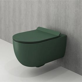 Bocchi 1416-027-0128 Mat Yeşil V-Tondo Rimless Kanalsız Asma Klozet