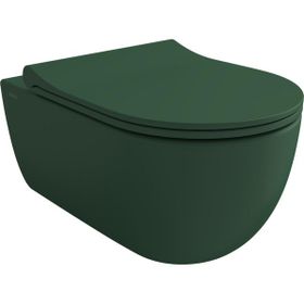 Bocchi 1416-027-0128 Mat Yeşil V-Tondo Rimless Kanalsız Asma Klozet