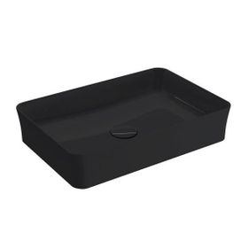 Bocchi 1476-005-0125 Slim Line Dikdörtgen 55x38 cm Parlak Siyah Lavabo