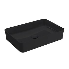Bocchi 1476-005-0125 Slim Line Dikdörtgen 55x38 cm Parlak Siyah Lavabo