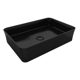 Bocchi 1476-005-0125 Slim Line Dikdörtgen 55x38 cm Parlak Siyah Lavabo