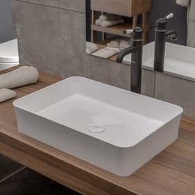 Bocchi 1476-025-0125 Dikdörtgen 55 cm Mat Kahve Çanak Lavabo