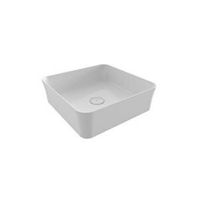 Bocchi 1477-001-0125 Kare 38 cm Parlak Beyaz Çanak Lavabo