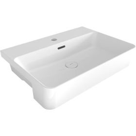 Bocchi 1526-001-0126 Milano 56x41 cm Parlak Beyaz Yarım Tezgah Lavabo