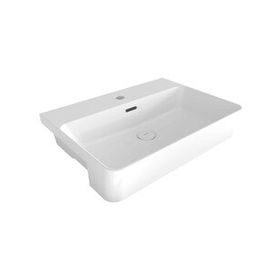 Bocchi 1526-001-0126 Milano 56x41 cm Parlak Beyaz Yarım Tezgah Lavabo