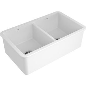 Bocchi 1640-001-0120-01 Sotto 85 cm Beyaz Çift Gözlü Eviye
