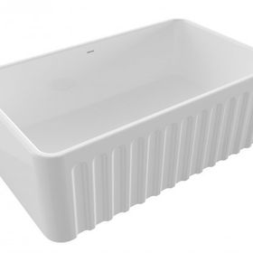 Bocchi 76 cm Lavello Dekorlu Parlak Beyaz Mutfak Eviyesi
