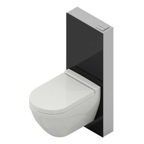 Bocchi 8100-1000 Siyah Glassbox Klozet Hariç Asma Klozet Rezervuar Seti