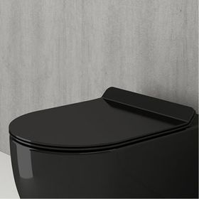 Bocchi A0336-005 Parlak Siyah Yavaş Kapanır Pure Slim Klozet Kapağı