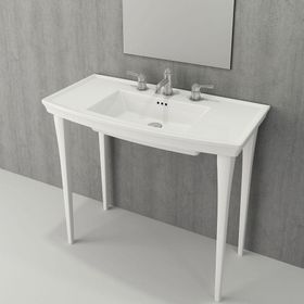 Bocchi Classico Lavita Parlak Beyaz 3 Delikli 100 cm Asma Lavabo
