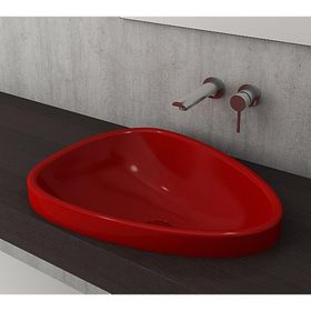 Bocchi Etna 1112-019-0125 58 cm Kırmızı Tezgah Üstü Lavabo