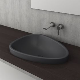 Bocchi Etna 58 cm Antrasit Yarım Tezgah Lavabo