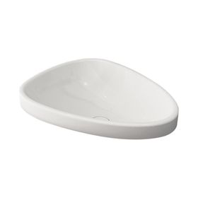 Bocchi Etna 58 cm Parlak Beyaz Yarım Tezgah Lavabo