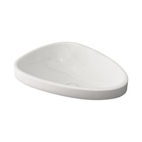 Bocchi Etna 58 cm Parlak Beyaz Yarım Tezgah Lavabo