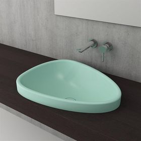 Bocchi Etna 58 cm Tezgah Üstü Mat Mint Yeşil Lavabo