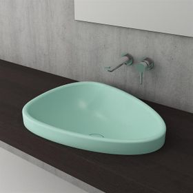 Bocchi Etna 58 cm Tezgah Üstü Mat Mint Yeşil Lavabo