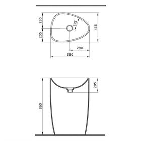 Bocchi Etna 58 cm Tezgah Üstü Monoblok Mat Kahve Lavabo