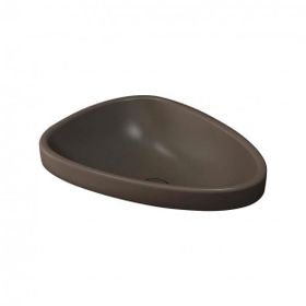 Bocchi Etna 58 cm Tezgah Üstü Monoblok Mat Kahve Lavabo