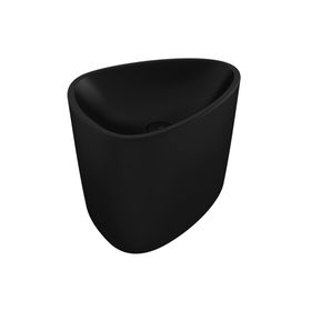 Bocchi Etna 58 cm Tezgah Üstü Monoblok Mat Siyah Lavabo