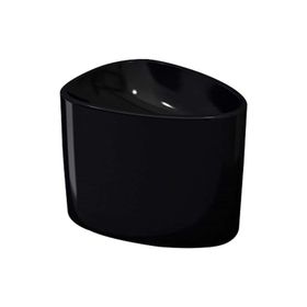 Bocchi Etna 58 cm Tezgah Üstü Monoblok Parlak Siyah Lavabo