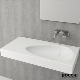 Bocchi Etna 90 cm Beyaz Etajerli Lavabo
