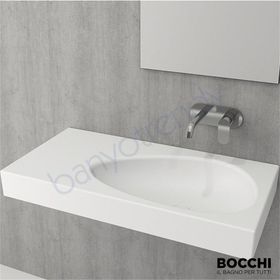 Bocchi Etna 90 cm Beyaz Etajerli Lavabo