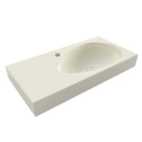 Bocchi Etna 90 cm Etajerli Parlak Bisküvi Lavabo