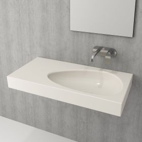 Bocchi Etna 90 cm Etajerli Parlak Bisküvi Lavabo