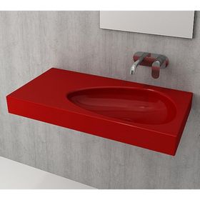 Bocchi Etna 90 cm Kırmızı Etajerli Lavabo