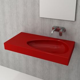 Bocchi Etna 90 cm Kırmızı Etajerli Lavabo