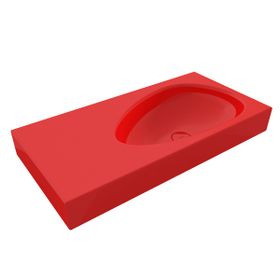 Bocchi Etna 90 cm Kırmızı Etajerli Lavabo
