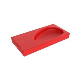 Bocchi Etna 90 cm Kırmızı Etajerli Lavabo