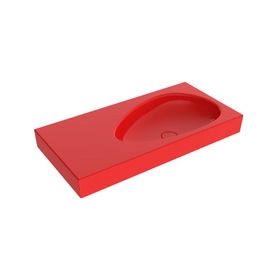 Bocchi Etna 90 cm Kırmızı Etajerli Lavabo
