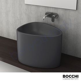 Bocchi Etna Antrasit Tezgah Üstü Monoblok Lavabo