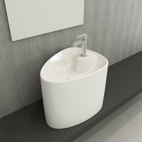 Bocchi Etna Antrasit Tezgah Üstü Monoblok Lavabo