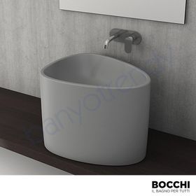 Bocchi Etna Gri Tezgah Üstü Monoblok Lavabo