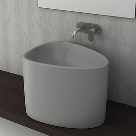 Bocchi Etna Gri Tezgah Üstü Monoblok Lavabo