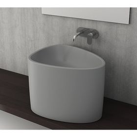 Bocchi Etna Gri Tezgah Üstü Monoblok Lavabo
