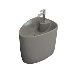 Bocchi Etna Gri Tezgah Üstü Monoblok Lavabo