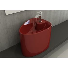 Bocchi Etna Kırmızı Monoblok Lavabo