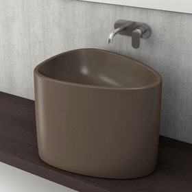 Bocchi Etna Mat Beyaz Tezgah Üstü Monoblok Lavabo