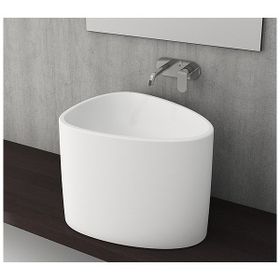 Bocchi Etna Mat Beyaz Tezgah Üstü Monoblok Lavabo
