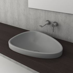Bocchi Etna Mat Gri 58 cm Tezgah Üstü Lavabo