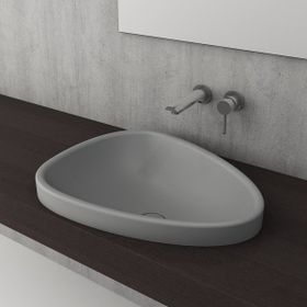 Bocchi Etna Mat Gri 58 cm Tezgah Üstü Lavabo