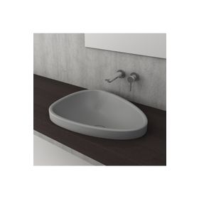 Bocchi Etna Mat Gri 58 cm Tezgah Üstü Lavabo