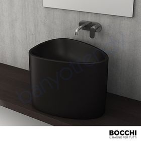 Bocchi Etna Mat Siyah Tezgah Üstü Monoblok Lavabo