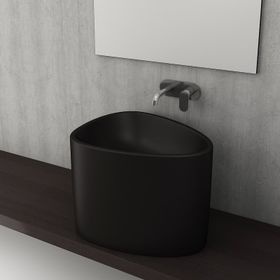 Bocchi Etna Mat Siyah Tezgah Üstü Monoblok Lavabo