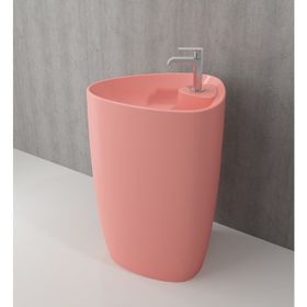 Bocchi Etna Monoblok 58 cm Batarya Banklı Mat Somon Lavabo